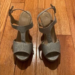 Size 5 silver wedge heel